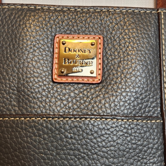 Dooney & Bourke Grey Pebbled Leather Lexington Small Tote Shoulder Purse - Picture 2 of 9